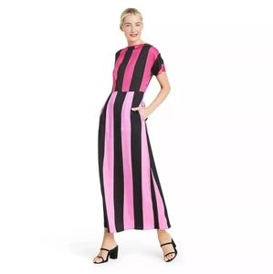 Christopher John Rogers Mixed Stripe Dress 16W/18W